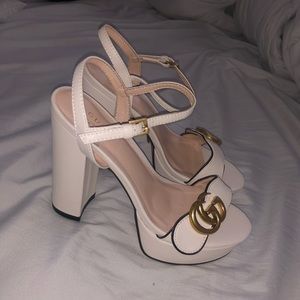 GG Marmont Platform Sandal Heel